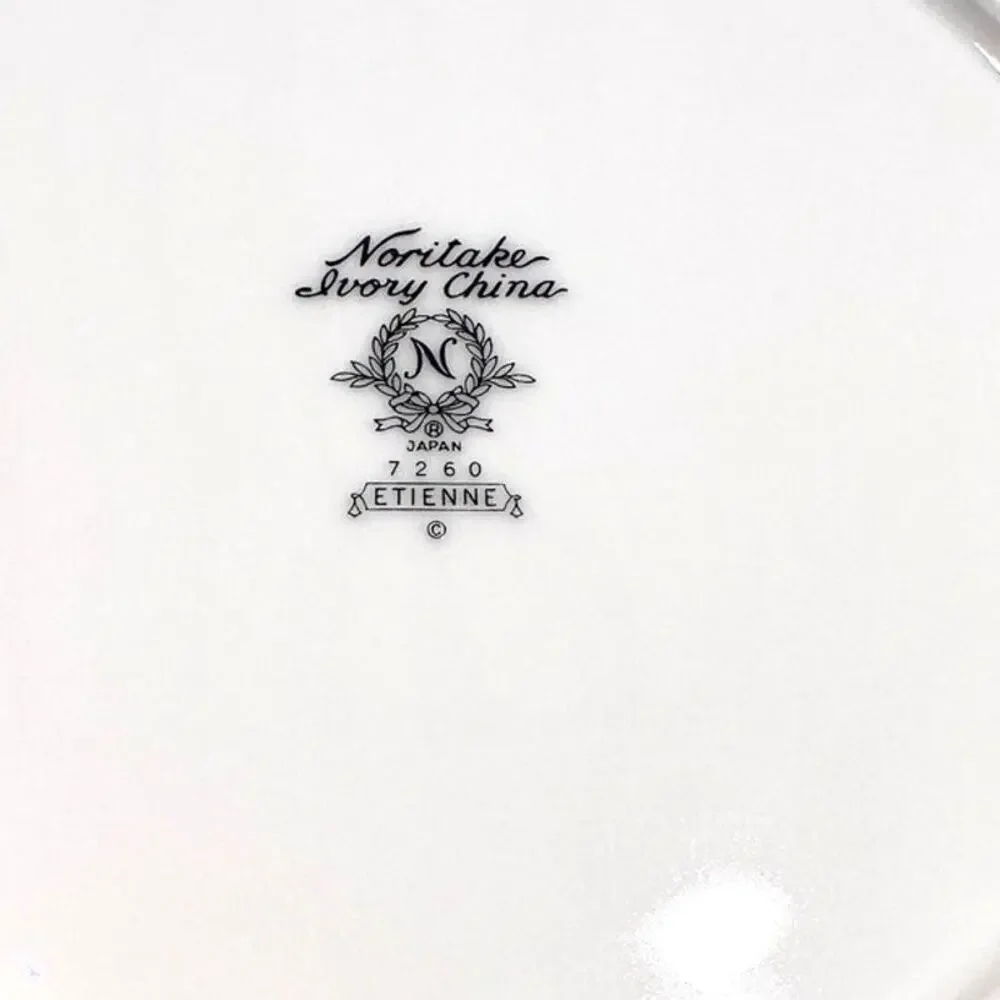 Noritake Etienne #7260 Fine Bone China Japan Salad Plates-Set of 2-Excellent!
